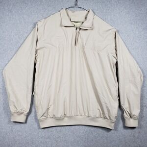 Gander Mountain Men LT Tan Gorpcore Embroidered Microfiber Windbreaker Jacket